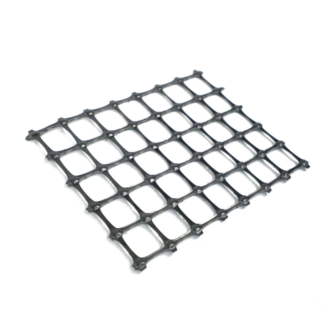 La cuesta del suelo de la fábrica ISO empareda rejilla negra de la grava de Geogrid 50-50kn del poliéster de alta resistencia del refuerzo