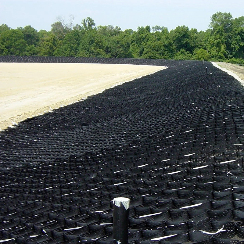 Célula de tierra Geocell de Geo del HDPE del estabilizador de la grava de la calzada de la rejilla de la grava del sistema celular del aumento