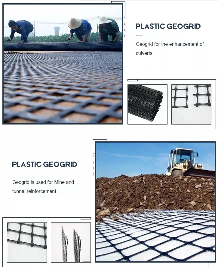 Material biaxial plástico anti de la construcción de carreteras del resbalón 30kn PP Geogrid 2