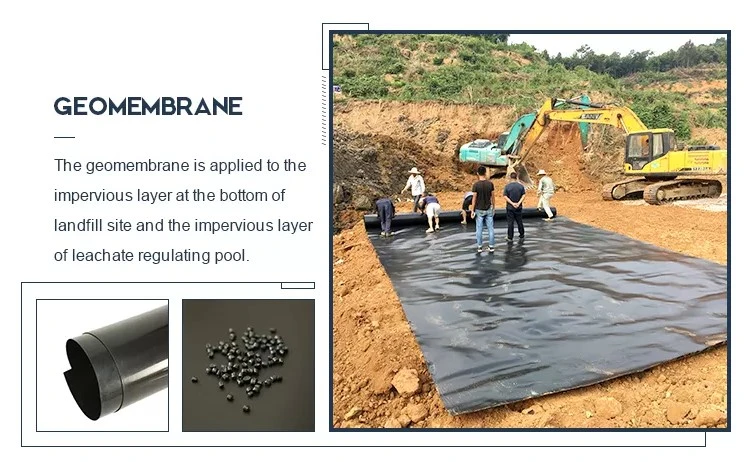 Geomembrana de HDPE impermeable de 0,2 mm - 2,5 mm para vertederos 4