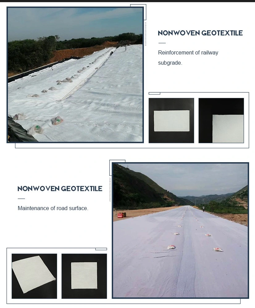 Construcción de carreteras Tejidos no tejidos Geotextiles Control de la erosión del suelo 2