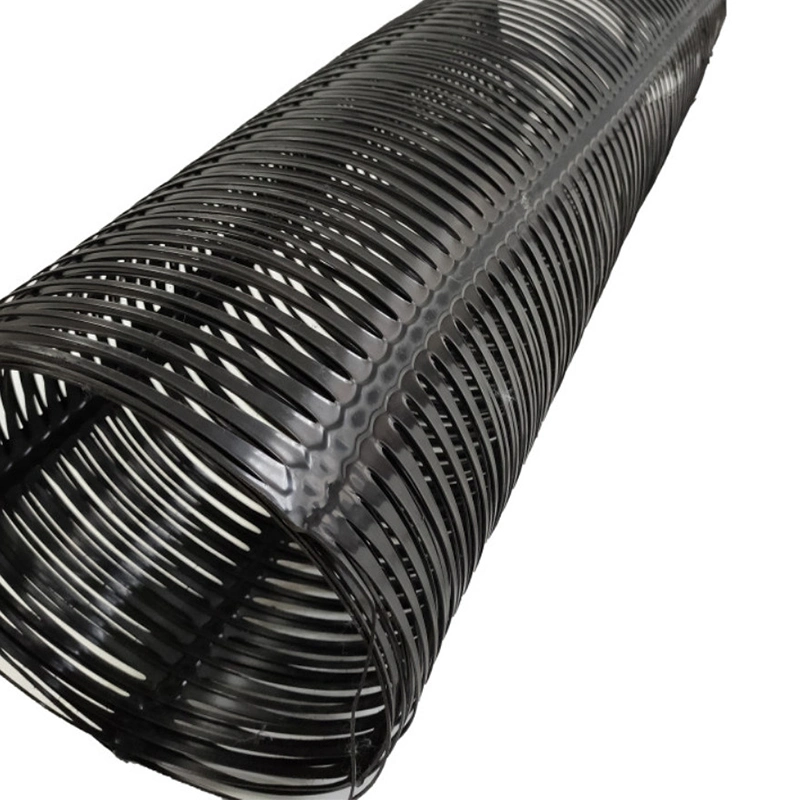 30kn 40kn Rejilla de malla de plástico PP Rejilla geoaxial uniaxial para el refuerzo de carreteras 0