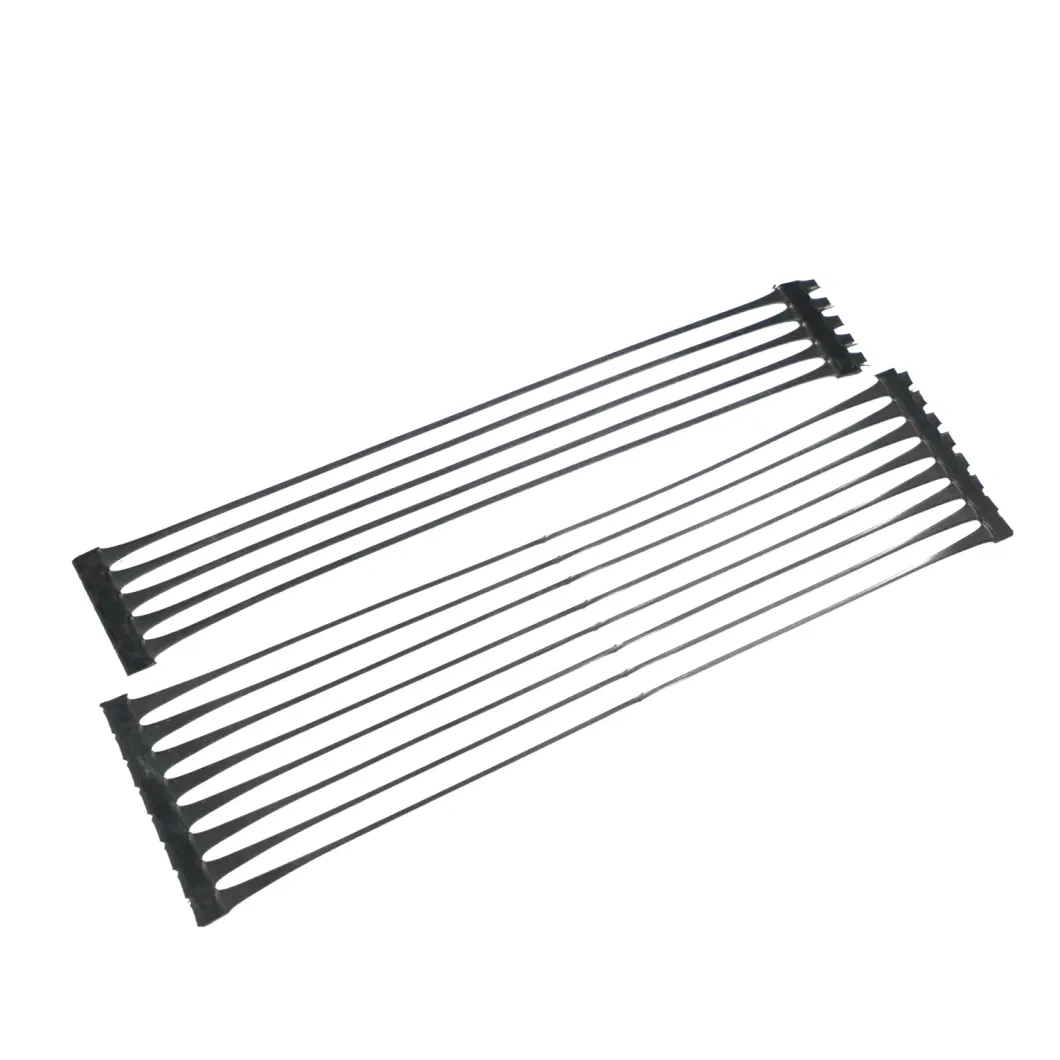 30kn 40kn Rejilla de malla de plástico PP Rejilla geoaxial uniaxial para el refuerzo de carreteras 2
