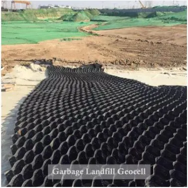 HDPE negro perforado con textura de pendiente estable geocell geocell geocel para ingeniería civil 4