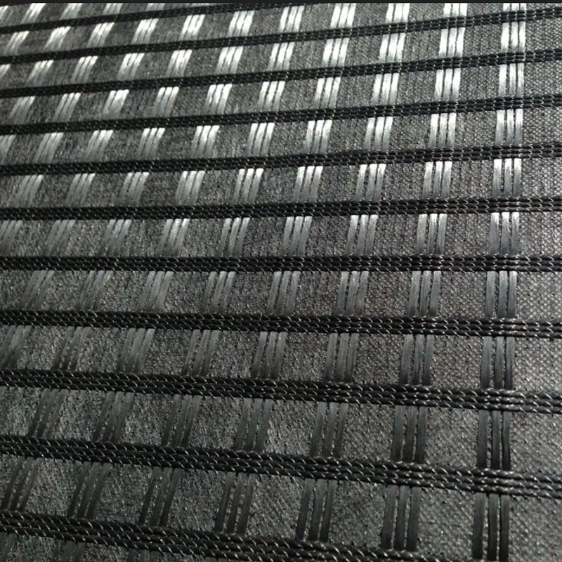 Geotextil no tejido compuesto reforzado con red geográfica de fibra de vidrio 1