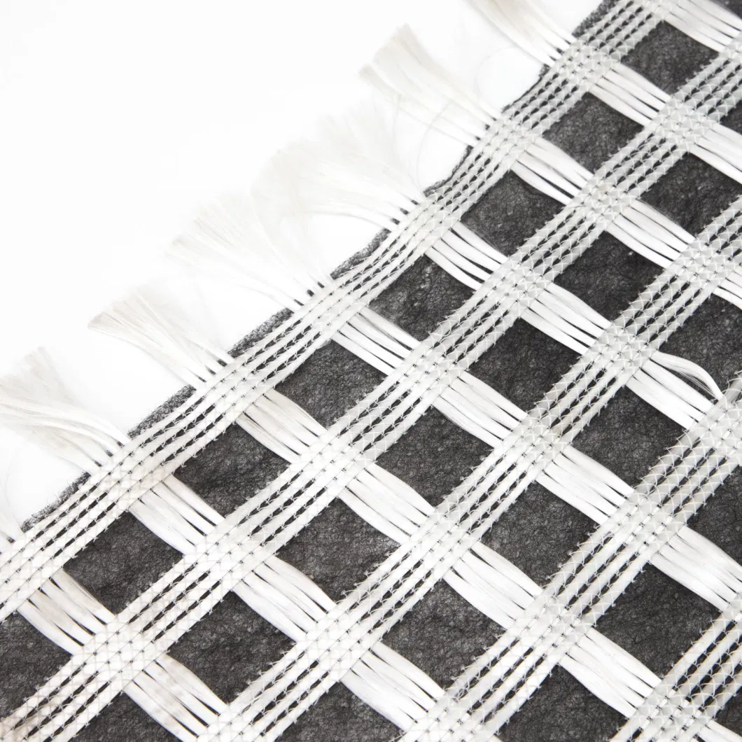 Geogrid de fibra de vidrio biaxial compuesta con geotextil no tejido para refuerzo del suelo/material de construcción vial Geocompos 3