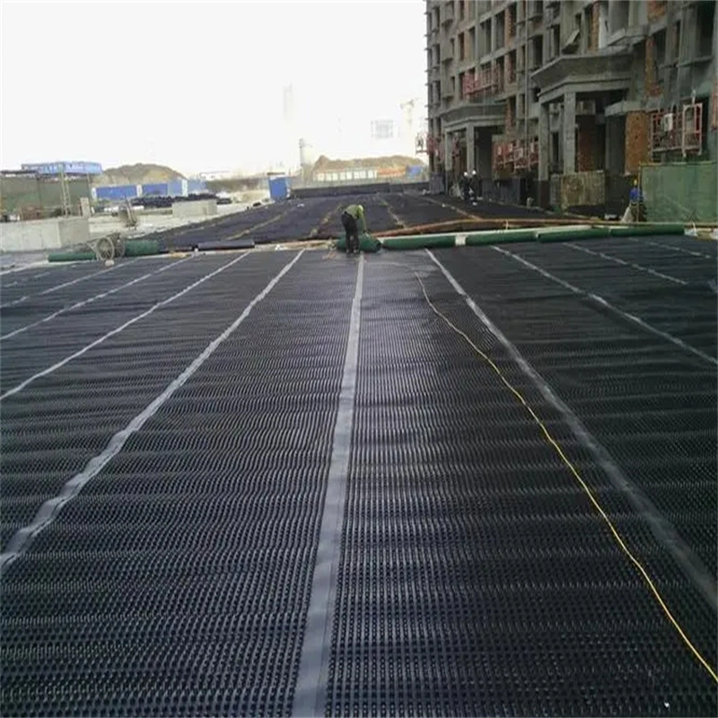 Proyecto de verde de membrana de drenaje con hoyuelos PVC placa de drenaje con hoyuelos perforada trabajo de suelo solución de agua solución de agua 16