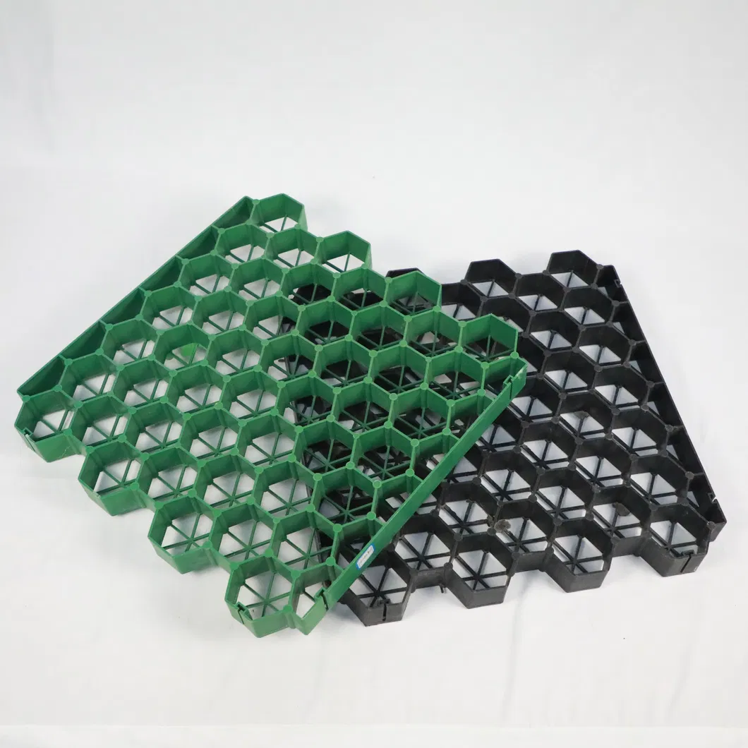 Rejilla de estabilizador de césped de plástico HDPE para estacionamiento Techo exterior Jardín pavimentadores permeables interconectados 2