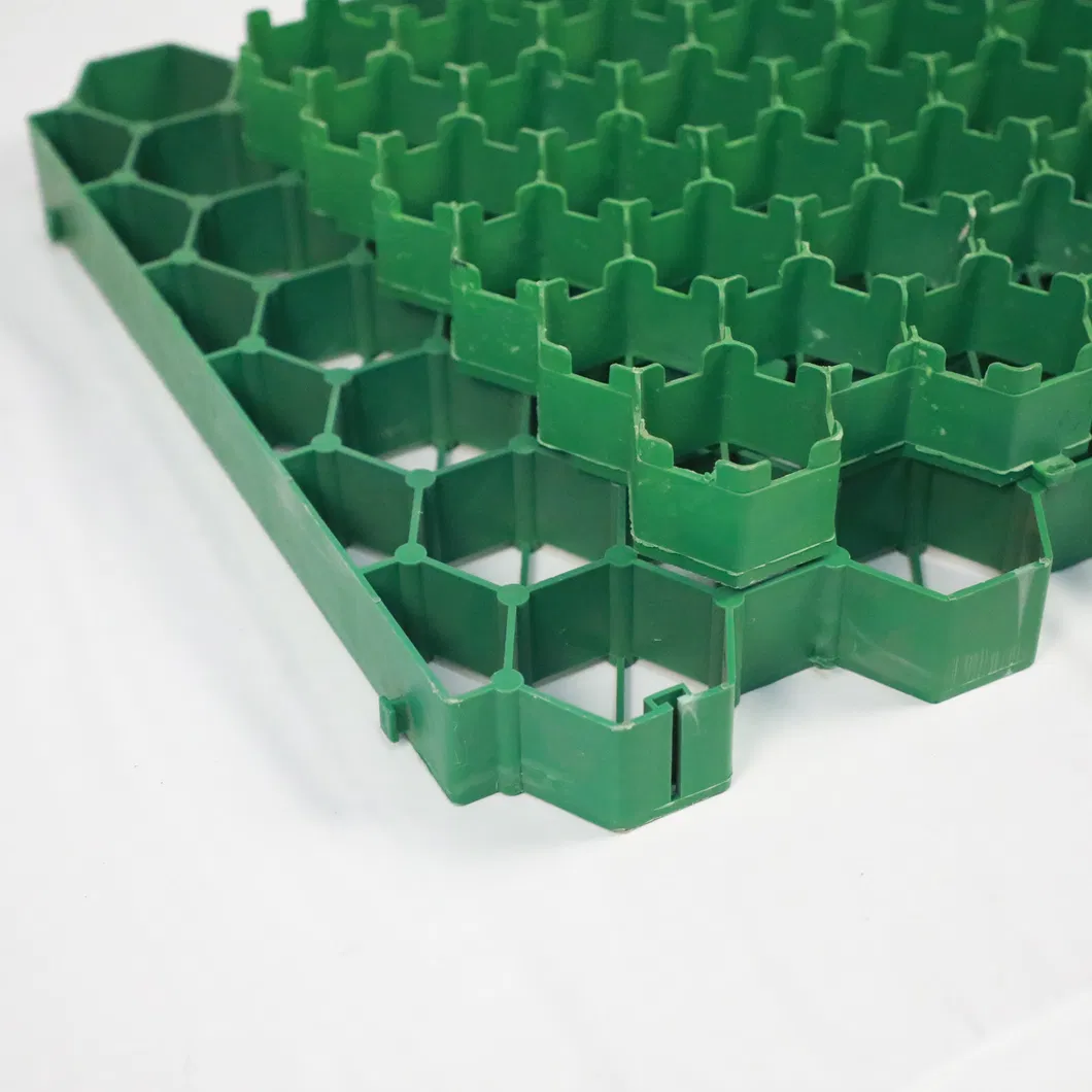 Rejilla de estabilizador de césped de plástico HDPE para estacionamiento Techo exterior Jardín pavimentadores permeables interconectados 3