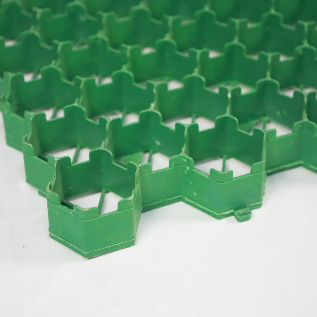 Rejilla de estabilizador de césped de plástico HDPE para estacionamiento Techo exterior Jardín pavimentadores permeables interconectados 6