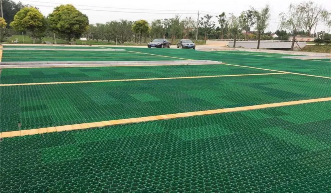 Rejilla de estabilizador de césped de plástico HDPE para estacionamiento Techo exterior Jardín pavimentadores permeables interconectados 13