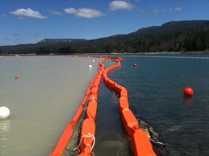 Cortina de sedimento flotante acuático permeable Cortina de sedimento de PVC Cortina de sedimento de boom Cortina de sedimento de PVC Aceite Boom Contención de aceite Valla de sedimento 11