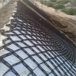 Celular Geo de plástico HDPE de alta resistencia de arena amarilla 100-445 para la estabilidad de la grava