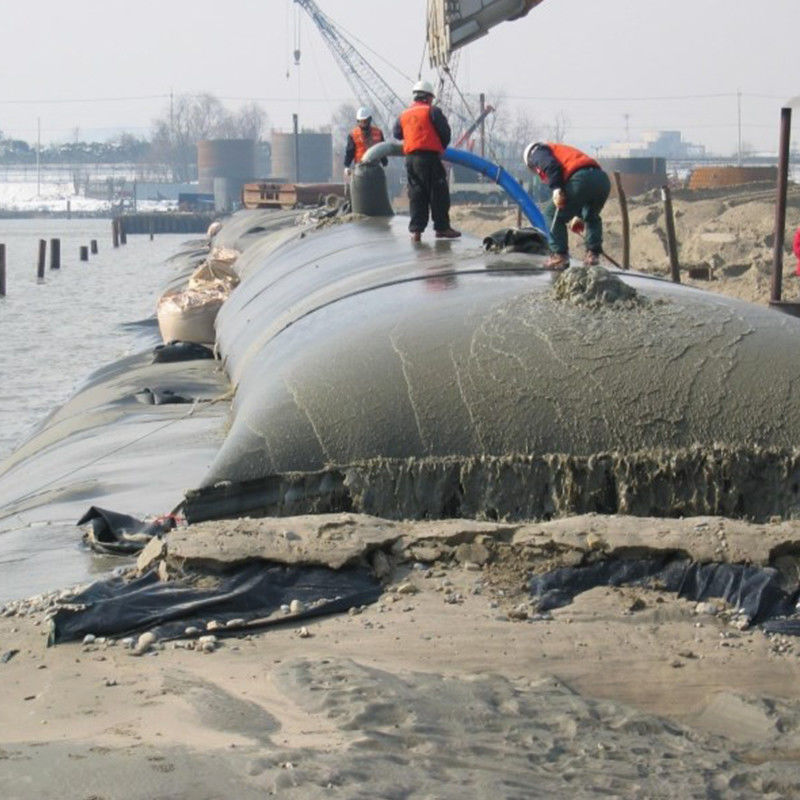 Bolsa / geotúbulo de geotextil tejido de PP de alta resistencia para el tratamiento de aguas residuales o proyectos de dragado marino