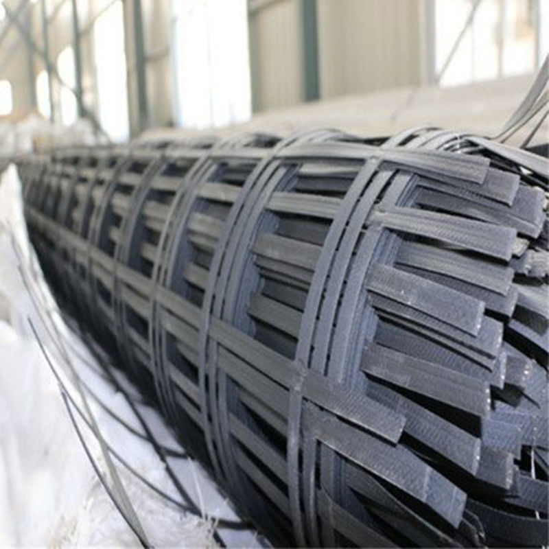 Geogrid de plástico de acero de 80kn con resistencia al ácido y alcalino para protección de pendientes