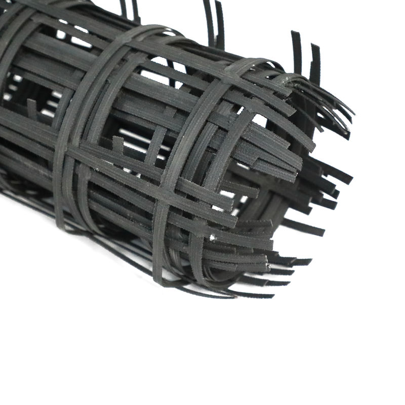 Geogrid de plástico de acero de 80kn con resistencia al ácido y alcalino para protección de pendientes
