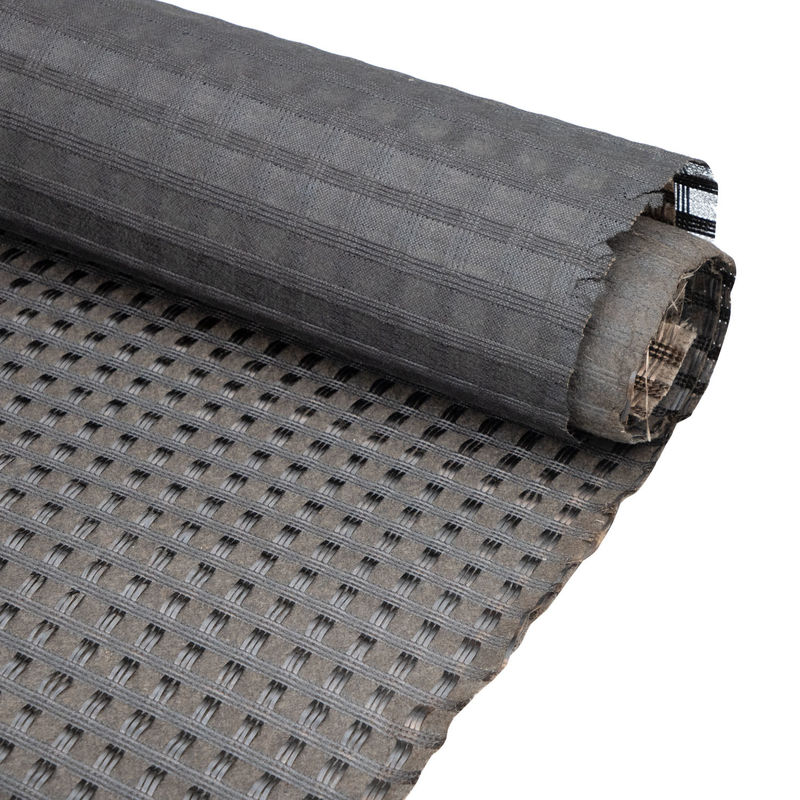 Geogrid de fibra de vidrio biaxial compuesta con geotextil no tejido para refuerzo del suelo/material de construcción vial Geocompos