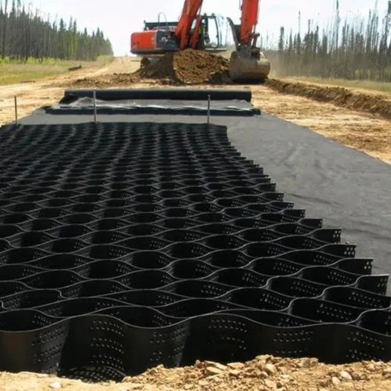 Estabilizador de grava negra de red de tierra HDPE Geocell Factory Estabilizador de grava para paredes de apoyo de entradas