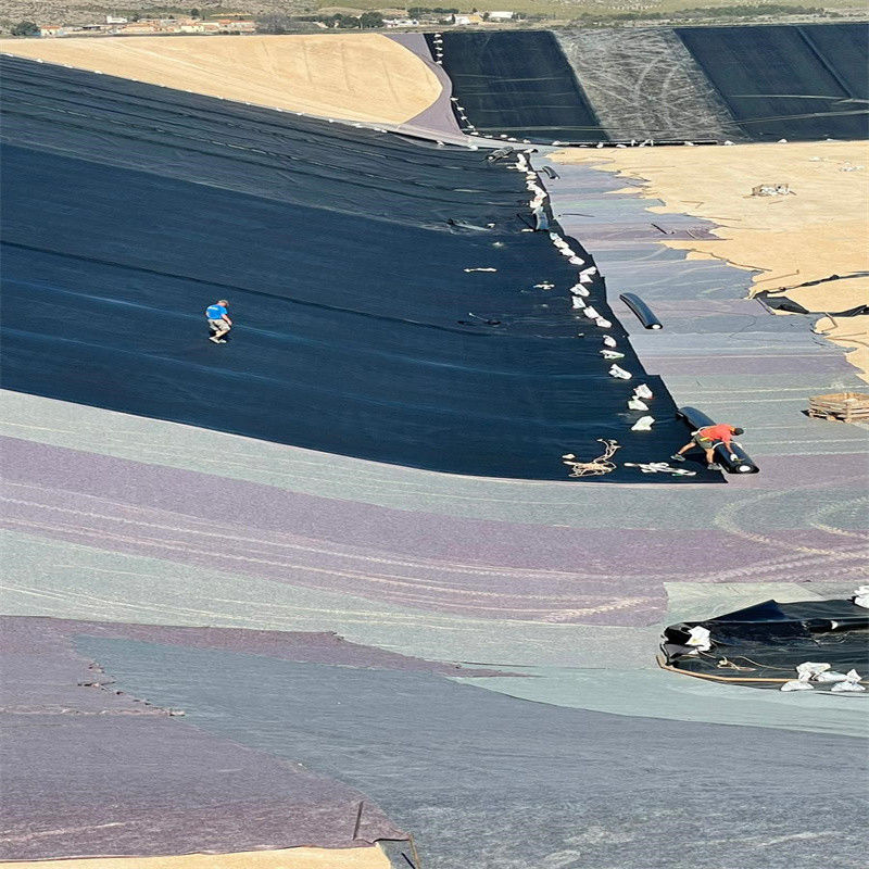 Liner de impermeabilización de geomembrana HDPE / Liner de piscina / Digestor de biogás de vertederos de materiales de construcción de carreteras Georid