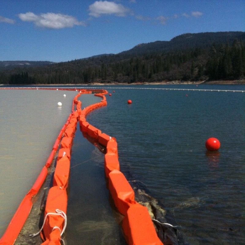 Cortina de sedimento PVC flotante Cortina de sedimento de contención Boom Eco-friendly Oil Spilling Boom Cortina de sedimento para el entorno acuático