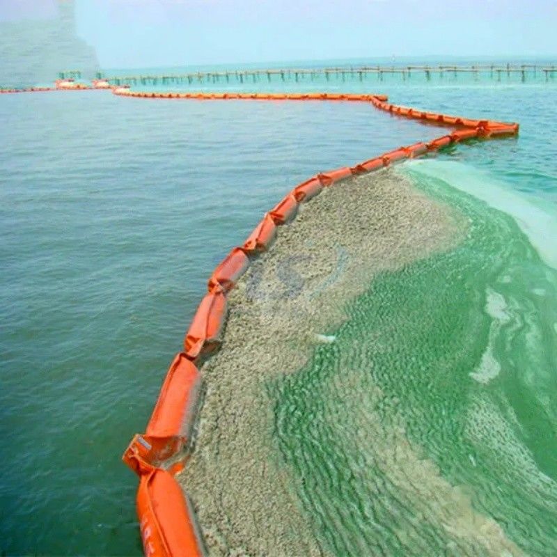 Cortina de sedimento PVC flotante Cortina de sedimento de contención Boom Eco-friendly Oil Spilling Boom Cortina de sedimento para el entorno acuático
