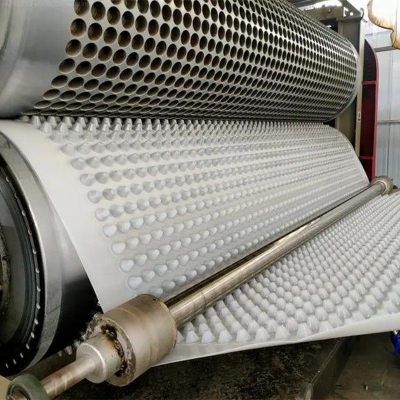 Proyecto de verde de membrana de drenaje con hoyuelos PVC placa de drenaje con hoyuelos perforada trabajo de suelo solución de agua solución de agua