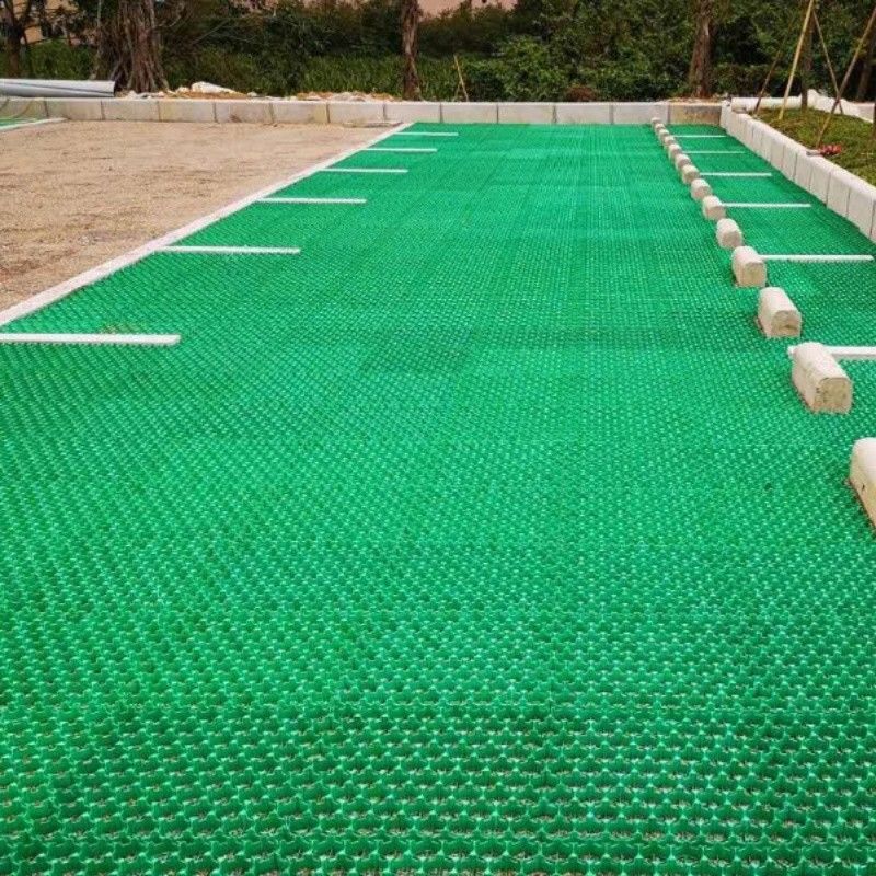 Rejilla de estabilizador de césped de plástico HDPE para estacionamiento Techo exterior Jardín pavimentadores permeables interconectados