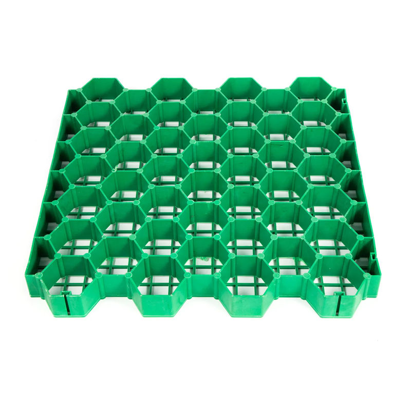 Rejilla de estabilizador de césped de plástico HDPE para estacionamiento Techo exterior Jardín pavimentadores permeables interconectados