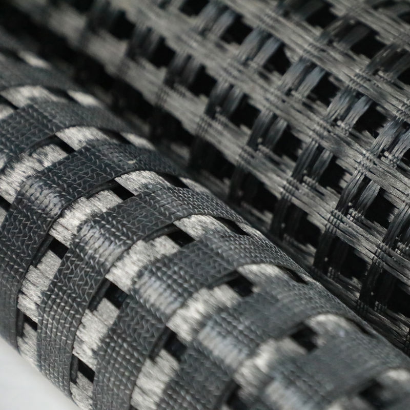 Geogrid de fibra de vidrio para ingeniería civil Tamaño de malla mm 12,5 * 12,5 mm