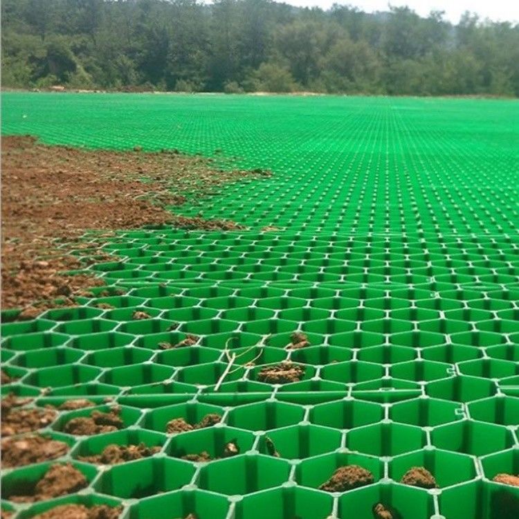 Pavimentadores de césped permeables con cuadrícula de grava de trabajo pesado Pavimentadores de césped con cuadrícula de plástico HDPE para calzada