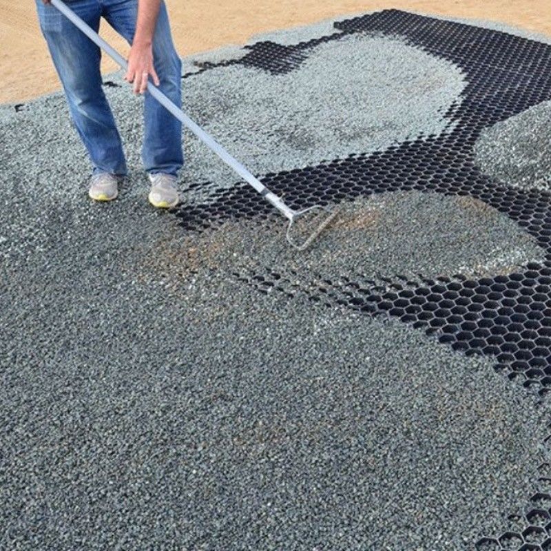 Pavimentadores de césped permeables con cuadrícula de grava de trabajo pesado Pavimentadores de césped con cuadrícula de plástico HDPE para calzada