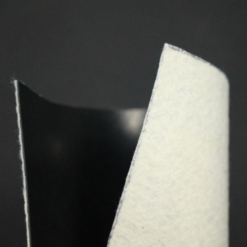 Geomembrana compuesta con dos capas Geotextil Geomembrana de una capa para tratamiento de residuos de vertederos Construcción de túneles de metro