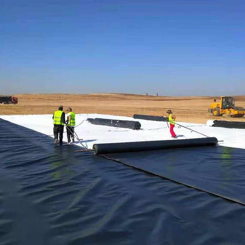0.75mm 1mm Anti filtración a prueba de fugas Liso HDPE Geomembrana de estanque para la eliminación de relaves