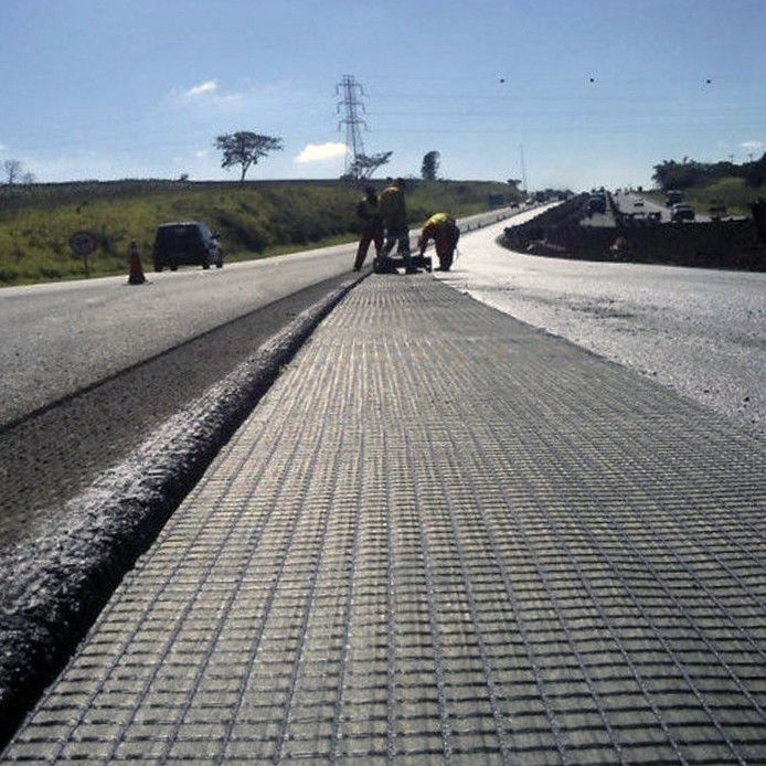 Geogrid de plástico biaxial para el refuerzo del suelo, alta resistencia a la tracción PP/PET,Balck 30kN/m, malla de estabilización de la base de la carretera