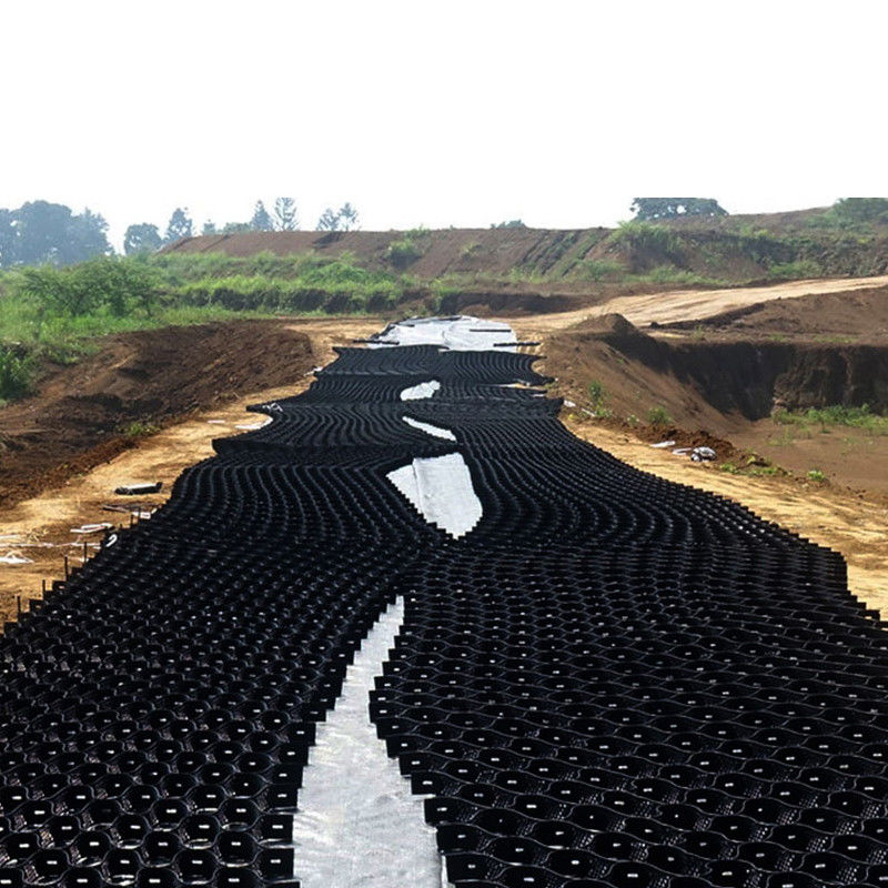 Rejilla de tierra Geocellas de polietileno de panal de miel Precio de plástico HDPE Pavimentadores de césped permeables Rejilla de grava Geocella de HDPE para entrada