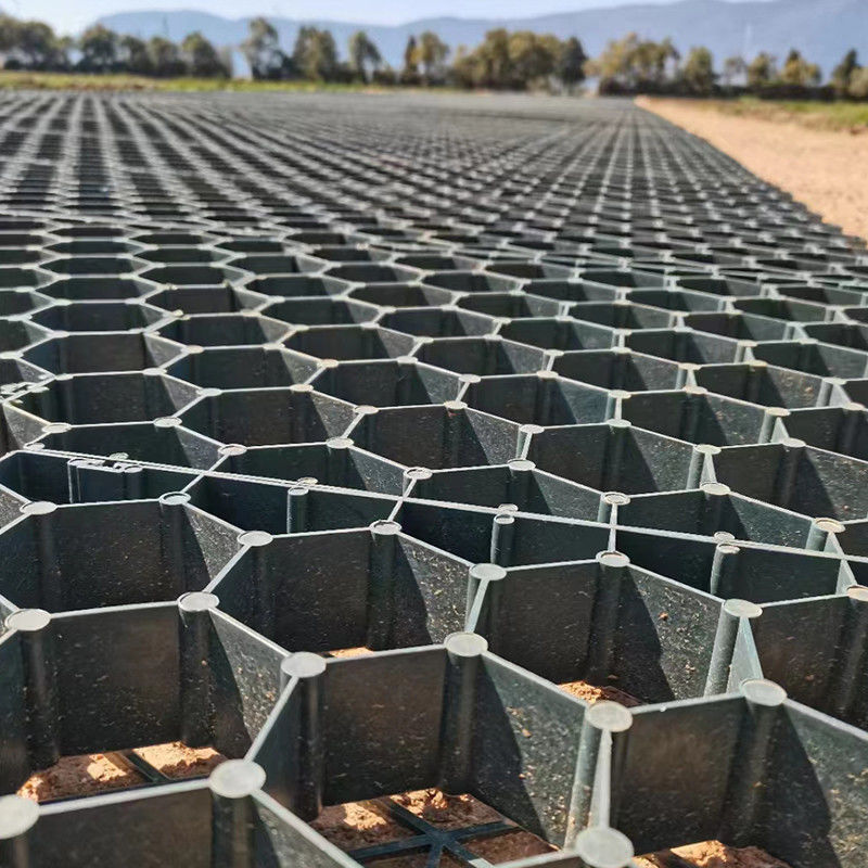 Rejillas de refuerzo del suelo Rejilla de hierba de plástico de grava/rejilla de hierba hexagonal de plástico de estabilización de la entrada