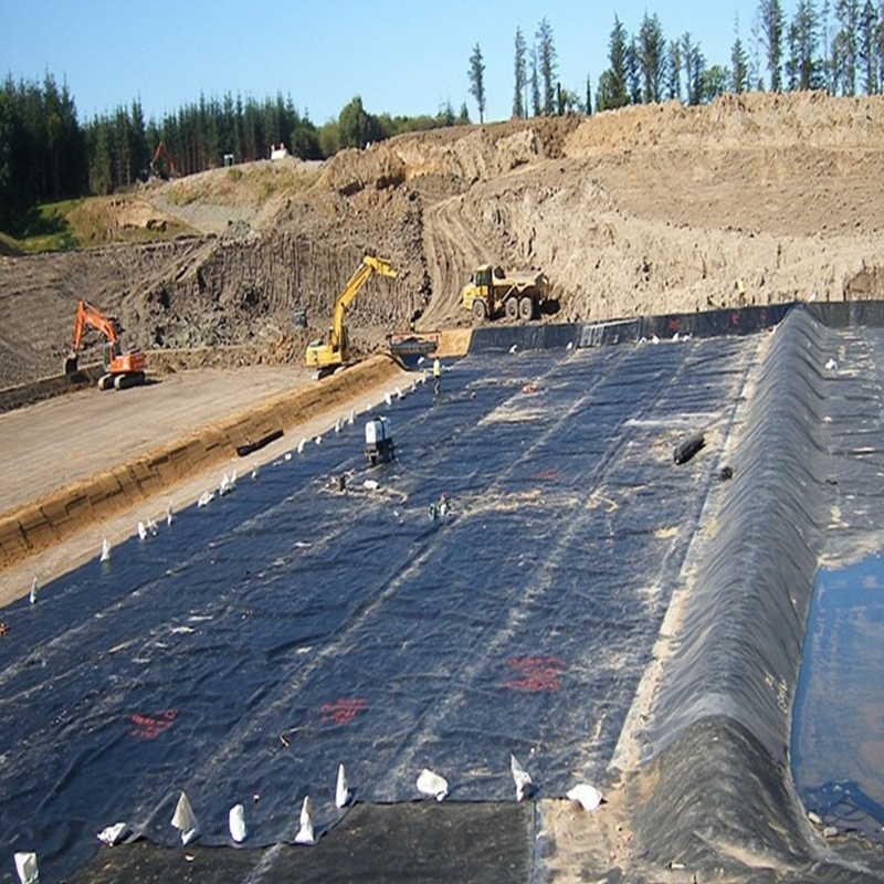 Acuacultura Granja de peces Geomembrana impermeable con revestimiento de geomembrana de HDPE Barrera impermeable para presa, granja de peces, estanque, piscina, tanque