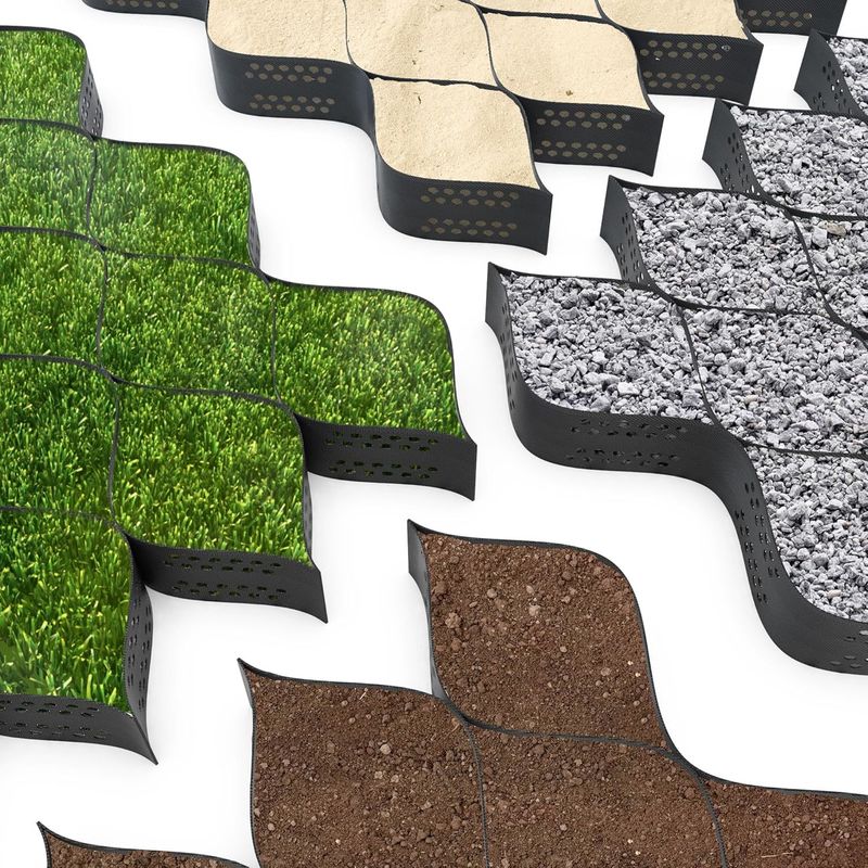 Geocell de plástico HDPE para el refuerzo de sótanos blandos Estabilizador de grava de bajo costo Geocell en la construcción de carreteras