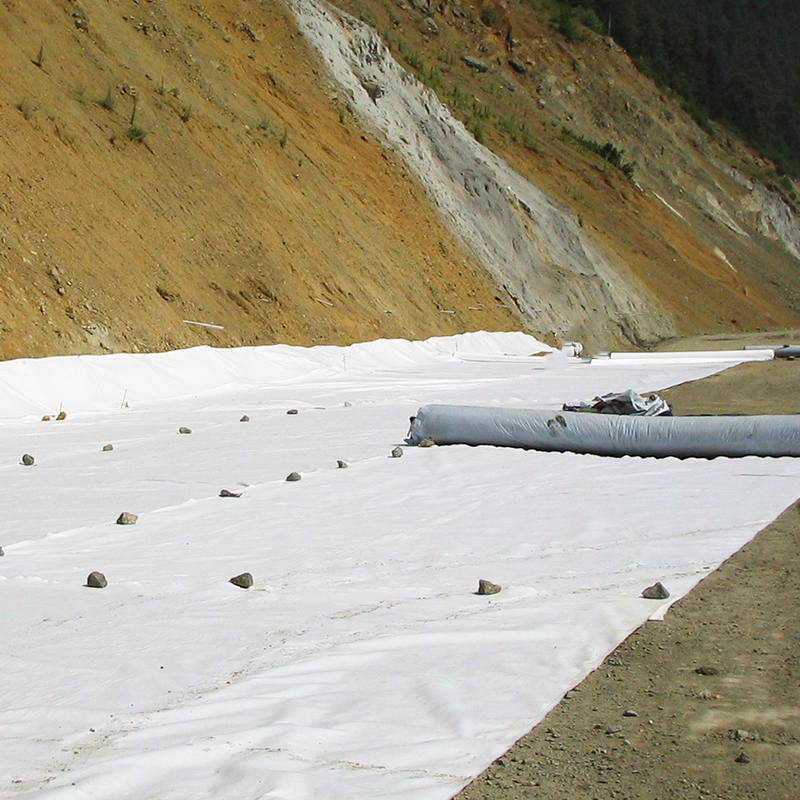 Geotextil de tela no tejida spunbond Pet/PP para embalses, lagos artificiales, balsas de relaves, vertederos, filtración, aislamiento