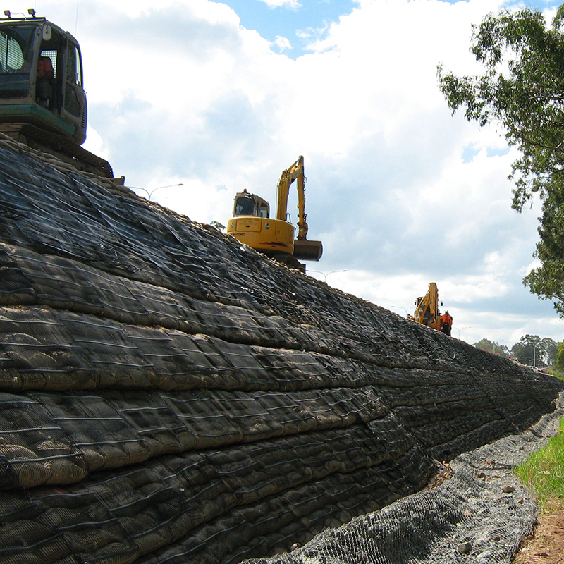 Refuerzo Biaxial Plástico PP PE Uniaxial Compuesto Estirado HDPE Geomalla Construcción de Carreteras Ferrocarriles