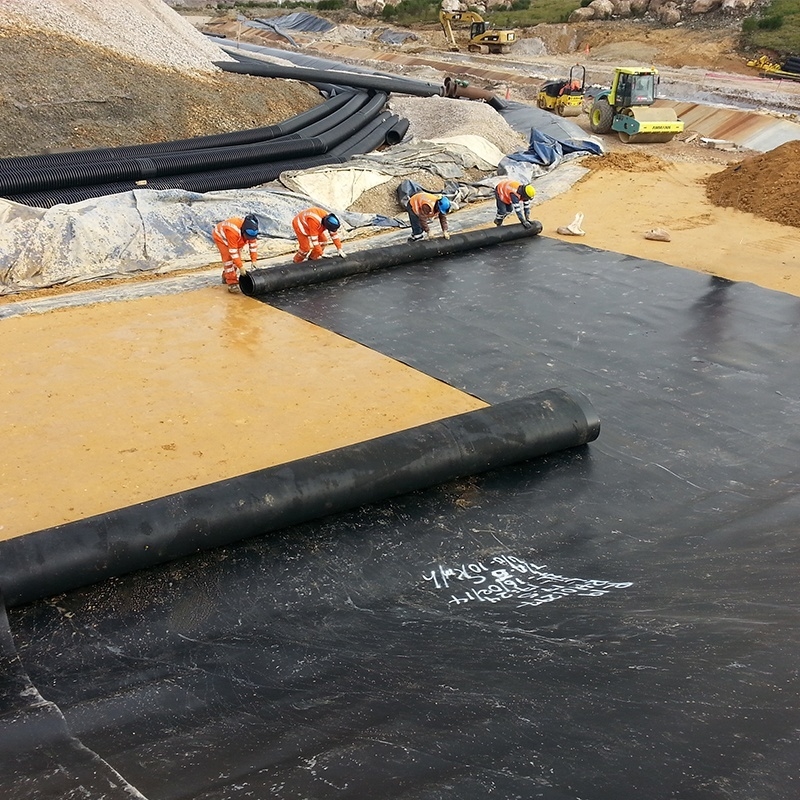 Liner de geomembrana de HDPE para aplicaciones de acuicultura, piscifactorías, estanques, presas, piscinas y contención de agua