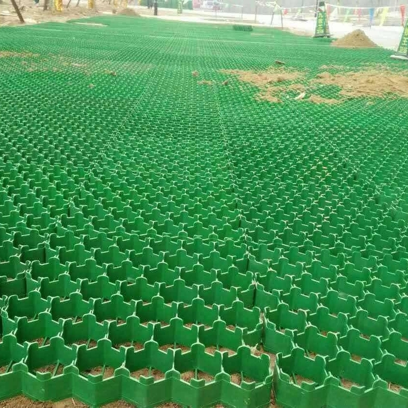 Rejilla de adoquín de césped de HDPE de alta resistencia para refuerzo de suelo permeable, entradas de vehículos, estacionamientos, paisajismo y estabilización de césped