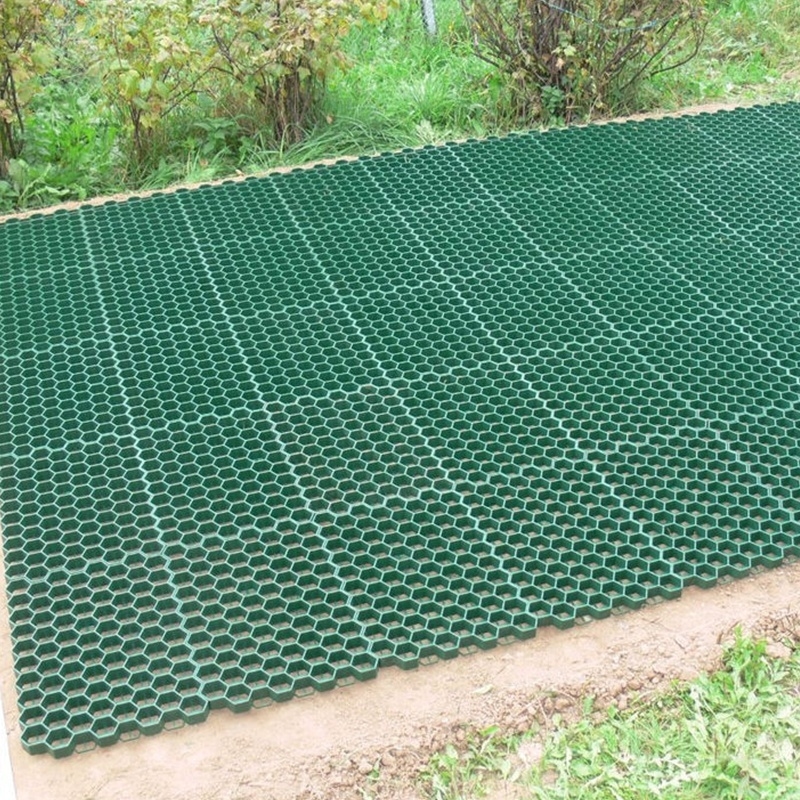 Rejilla de adoquín de césped de HDPE de alta resistencia para refuerzo de suelo permeable, entradas de vehículos, estacionamientos, paisajismo y estabilización de césped