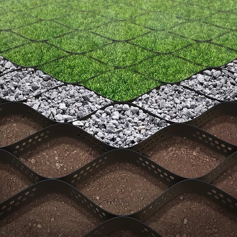 Geoceldas de HDPE duraderas Geocelda de HDPE de superficie lisa para entradas de vehículos Control de erosión para taludes Soporte de muro de contención