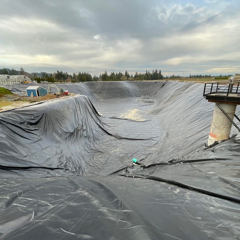 Revestimiento de estanque de geomembrana de granja de peces de polietileno para exteriores, revestimiento de contención de HDPE, revestimiento de estanque grande, revestimiento de estanque de geomembrana impermeable