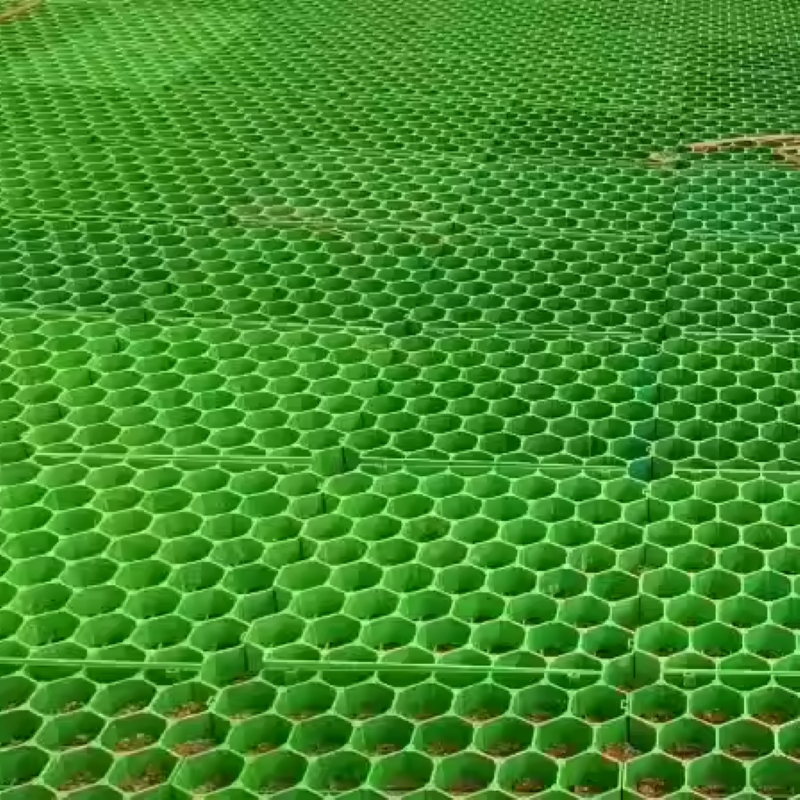 Flat Top High Quality Plastic Grass Grid Paver Erosion Control Grass Grid for Driveway Road Slope Retaining Wall Outdoor Use Garden Landscape Park Grass Plastic Grass Grid Planting Drainage