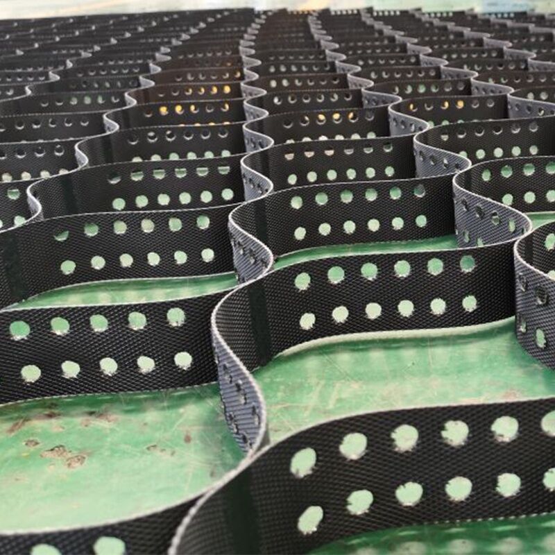 Fabricación de Hdpe Geocell Gravel Grid Usado para carreteras y proyectos de acceso