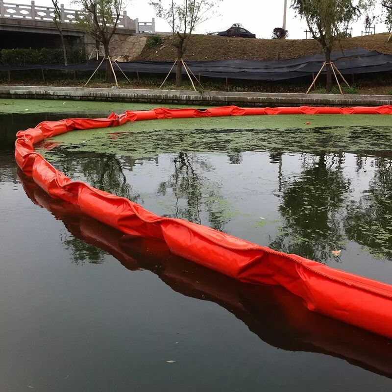 Cortina flotante de sedimentos de PVC, barrera de contención de aceite inflable rellena de espuma, cortina flotante de sedimentos, pantallas de control de la contaminación, barreras de turbidez, cortina flotante de sedimentos para basura
