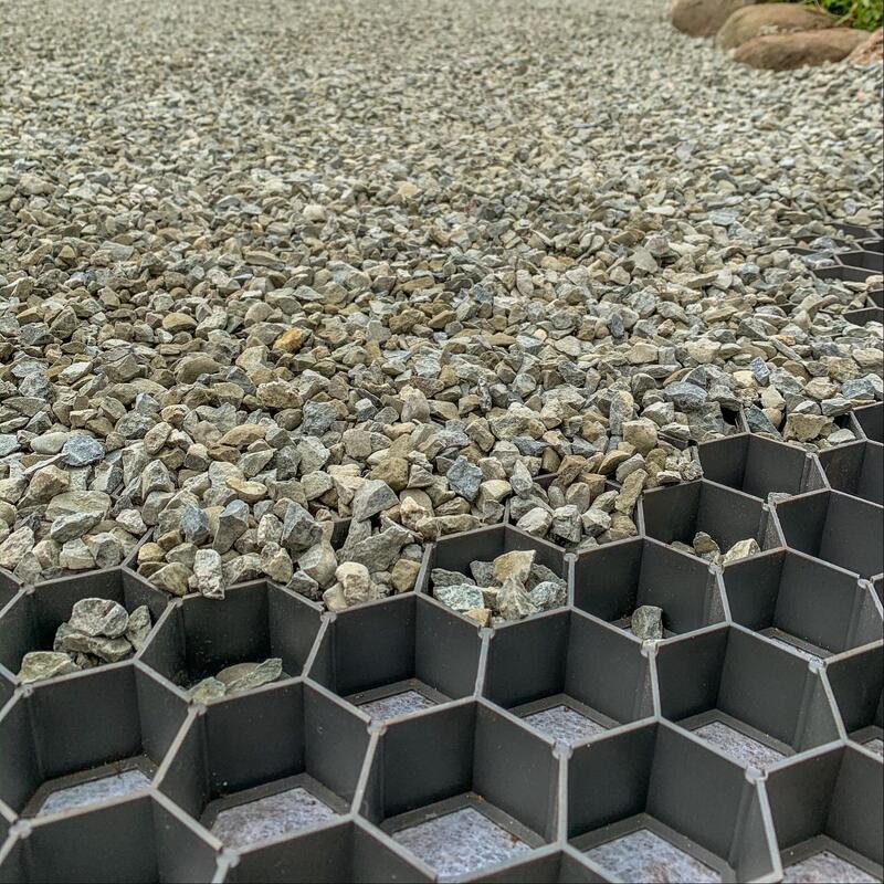 Rejilla de plástico HDPE para césped para estacionamientos de pavimento de césped, control de erosión de taludes, estabilización del suelo, adoquines de grava y paisajismo, rejilla de césped de plástico